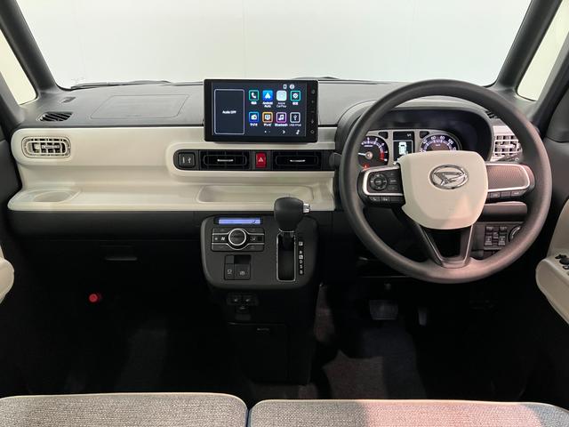 ムーヴキャンバスストライプスＧ　９型ディスプレイオーディオ　届出済未使用車衝突被害軽減ブレーキ　コーナーセンサー　９型ディスプレイオーディオ　フルセグ　Ｂｌｕｅｔｏｏｔｈ　ＵＳＢ　バックカメラ　両側電動スライドドア　前席シートヒーター　ＬＥＤ　ワイヤレス充電器　エコアイドル（滋賀県）の中古車