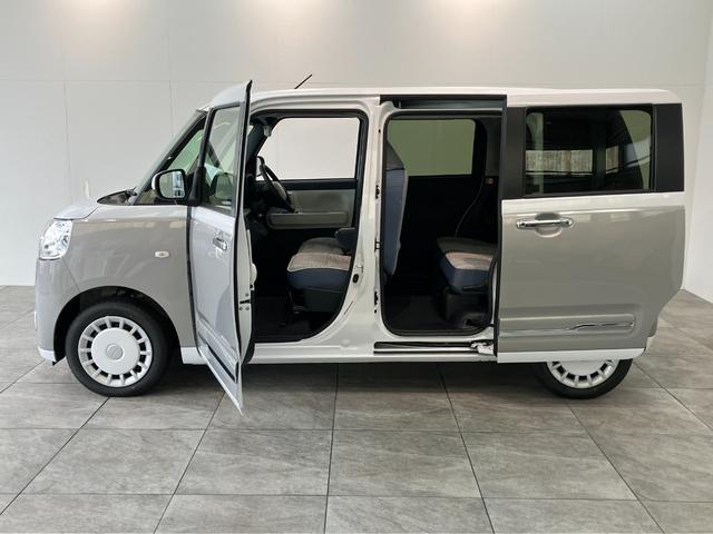 ムーヴキャンバスストライプスＧ　９型ディスプレイオーディオ　届出済未使用車衝突被害軽減ブレーキ　コーナーセンサー　９型ディスプレイオーディオ　フルセグ　Ｂｌｕｅｔｏｏｔｈ　ＵＳＢ　バックカメラ　両側電動スライドドア　前席シートヒーター　ＬＥＤ　ワイヤレス充電器　エコアイドル（滋賀県）の中古車