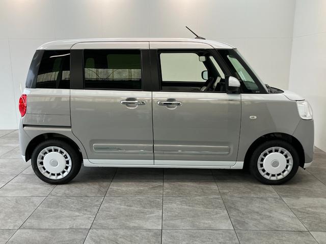 ムーヴキャンバスストライプスＧ　９型ディスプレイオーディオ　届出済未使用車衝突被害軽減ブレーキ　コーナーセンサー　９型ディスプレイオーディオ　フルセグ　Ｂｌｕｅｔｏｏｔｈ　ＵＳＢ　バックカメラ　両側電動スライドドア　前席シートヒーター　ＬＥＤ　ワイヤレス充電器　エコアイドル（滋賀県）の中古車