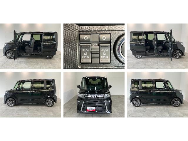 タントカスタムＲＳリミテッド　ターボ　９型Ｄ．Ａ　届出済未使用車衝突被害軽減ブレーキ　コーナーセンサー　９型ディスプレイオーディオ　Ｂｌｕｅｔｏｏｔｈ　ＵＳＢ　バックカメラ　ＥＴＣ　両側電動スライドドア　シートヒーター　ＬＥＤ　レーダークルコン　スマートキー（滋賀県）の中古車