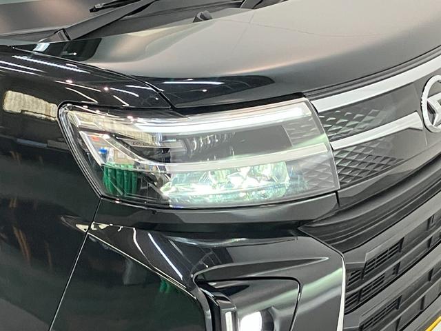 タントカスタムＲＳリミテッド　ターボ　９型Ｄ．Ａ　届出済未使用車衝突被害軽減ブレーキ　コーナーセンサー　９型ディスプレイオーディオ　Ｂｌｕｅｔｏｏｔｈ　ＵＳＢ　バックカメラ　ＥＴＣ　両側電動スライドドア　シートヒーター　ＬＥＤ　レーダークルコン　スマートキー（滋賀県）の中古車