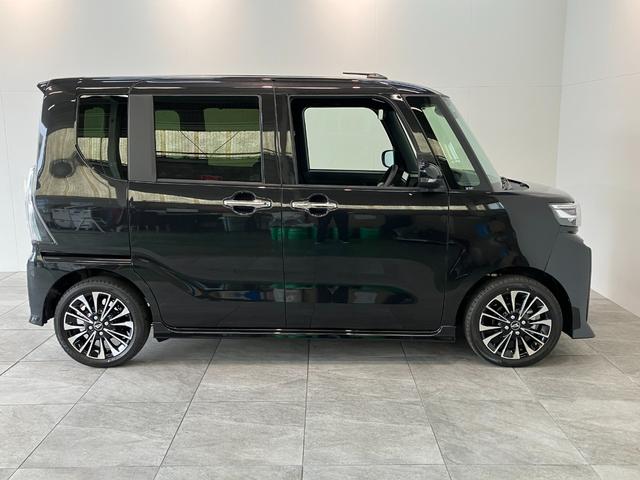 タントカスタムＲＳリミテッド　ターボ　９型Ｄ．Ａ　届出済未使用車衝突被害軽減ブレーキ　コーナーセンサー　９型ディスプレイオーディオ　Ｂｌｕｅｔｏｏｔｈ　ＵＳＢ　バックカメラ　ＥＴＣ　両側電動スライドドア　シートヒーター　ＬＥＤ　レーダークルコン　スマートキー（滋賀県）の中古車