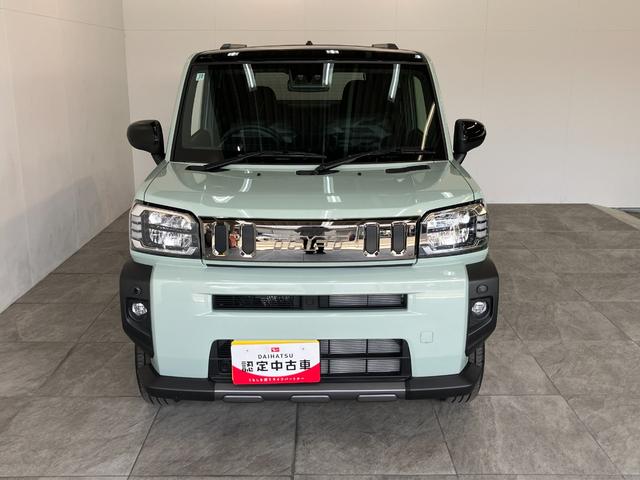 タフトＧダーククロムベンチャー　レーダクルコン　届出済未使用車衝突被害軽減ブレーキ　コーナーセンサー　バックカメラ（ナビ装着時用）　シートヒーター　電動パーキング　スカイフィールトップ　ＬＥＤ　オートライト　オートエアコン　スマートキー　エコアイドル　クルコン（滋賀県）の中古車