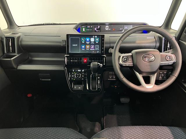 タントカスタムＲＳ　ターボ　９型ディスプレイオーディオ　クルコン衝突被害軽減ブレーキ　コーナーセンサー　９型ディスプレイオーディオ　フルセグ　Ｂｌｕｅｔｏｏｔｈ　ＵＳＢ　バックカメラ　前後ドラレコ　両側電動スライドドア　前席シートヒーター　ＬＥＤ　レーダークルコン（滋賀県）の中古車