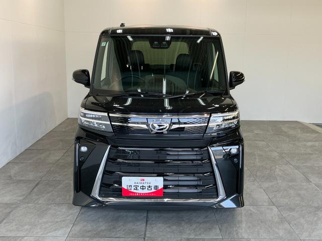 タントカスタムＲＳリミテッド　ターボ　クルコン　届出済未使用車衝突被害軽減ブレーキ　コーナーセンサー　バックカメラ（ナビ装着時用）　両側電動スライドドア　前席シートヒーター　電動パーキングブレーキ　ＬＥＤ　オートライト　オートエアコン　クルーズコントロール（滋賀県）の中古車