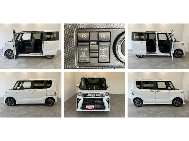 タントカスタムＲＳ　ターボ　９型ディスプレイオーディオ　クルコン衝突被害軽減ブレーキ　コーナーセンサー　９型ディスプレイオーディオ　Ｂｌｕｅｔｏｏｔｈ　ＵＳＢ　バックカメラ　両側電動スライドドア　前席シートヒーター　ＬＥＤ　クルコン　スマートキー　ターボ（滋賀県）の中古車