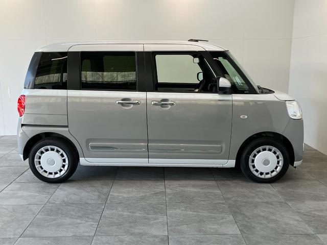 ムーヴキャンバスストライプスG 両側電動スライドドア LED 届出済未使用車衝突被害軽減ブレーキ コーナーセンサー バックカメラ(ナビ装着時用) 両側電動スライドドア 前席シートヒーター 電動パーキングブレーキ LED オートライト オートエアコン スマートキー エコアイドル(滋賀県)の中古車