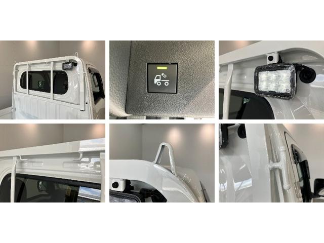 ハイゼットトラックＥＸＴ　４ＷＤ　ＣＶＴ車　デフロック　荷台作業灯衝突被害軽減ブレーキ　コーナーセンサー　パートタイム４ＷＤ　デフロック　Ｂｌｕｅｔｏｏｔｈ／ＵＳＢチューナー　ドラレコ　スマートキー　パワーウインドウ　ＬＥＤ　荷台作業灯　４枚リーフスプリング（滋賀県）の中古車