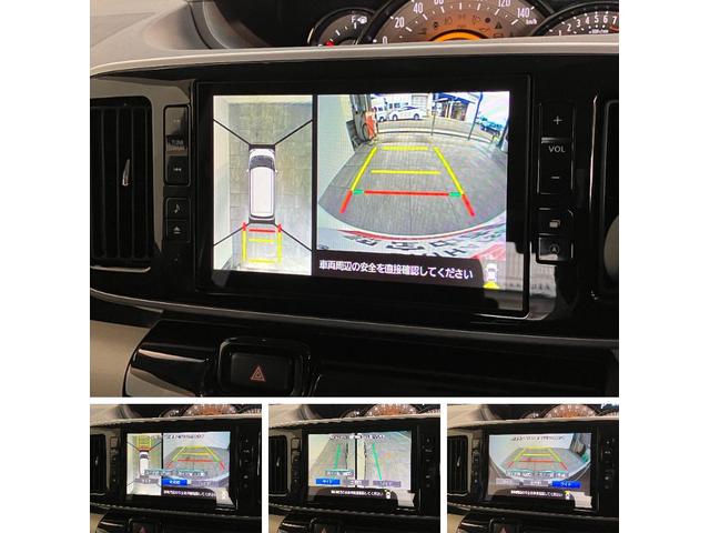 ムーヴキャンバスGブラックアクセントVS SA3 8型ナビ パノラマカメラ衝突被害軽減ブレーキ 8インチフルセグナビ DVD再生 Bluetooth USB パノラマカメラ 前後ドラレコ ETC 両側電動スライドドア LED オートライト オートエアコン エコアイドル(滋賀県)の中古車
