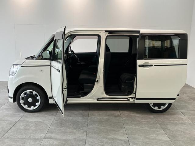 ムーヴキャンバスGブラックアクセントVS SA3 8型ナビ パノラマカメラ衝突被害軽減ブレーキ 8インチフルセグナビ DVD再生 Bluetooth USB パノラマカメラ 前後ドラレコ ETC 両側電動スライドドア LED オートライト オートエアコン エコアイドル(滋賀県)の中古車