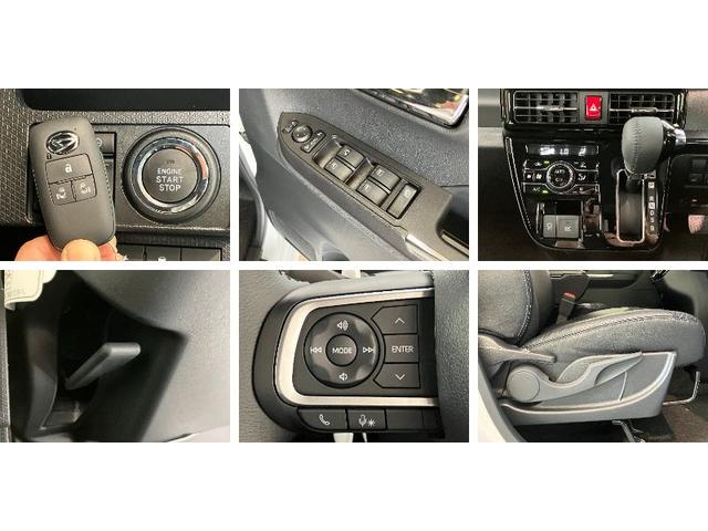 タントカスタムＲＳリミテッド　ターボ　クルコン　届出済未使用車衝突被害軽減ブレーキ　コーナーセンサー　バックカメラ（ナビ装着時用）　両側電動スライドドア　前席シートヒーター　電動パーキングブレーキ　ＬＥＤ　オートライト　オートエアコン　クルーズコントロール（滋賀県）の中古車