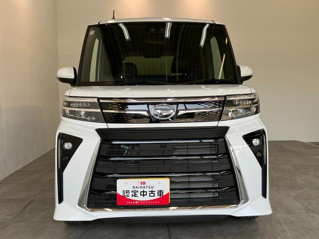 タントカスタムＲＳリミテッド　ターボ　クルコン　届出済未使用車衝突被害軽減ブレーキ　コーナーセンサー　バックカメラ（ナビ装着時用）　両側電動スライドドア　前席シートヒーター　電動パーキングブレーキ　ＬＥＤ　オートライト　オートエアコン　クルーズコントロール（滋賀県）の中古車