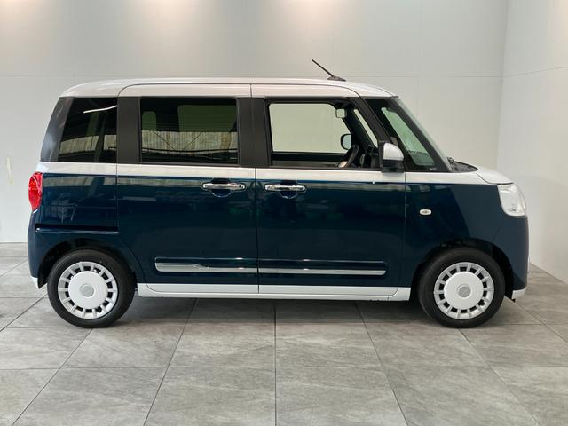 ムーヴキャンバスストライプスG 両側電動スライドドア 届出済未使用車衝突被害軽減ブレーキ コーナーセンサー バックカメラ(ナビ装着時用) 両側電動スライドドア 前席シートヒーター 電動パーキングブレーキ LED オートライト オートエアコン スマートキー エコアイドル(滋賀県)の中古車