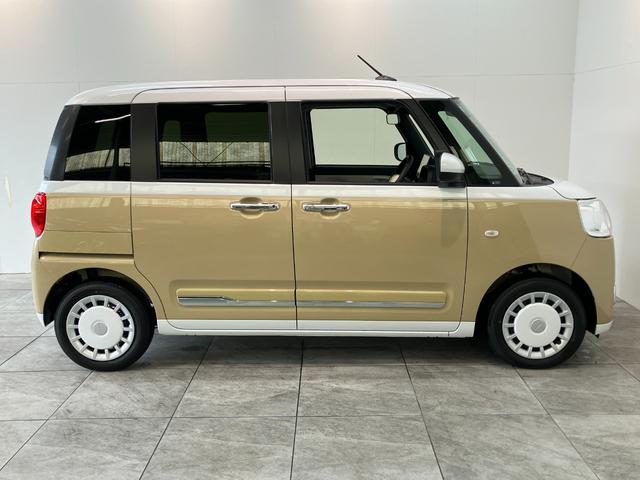 ムーヴキャンバスストライプスG 9型ディスプレイオーディオ 届出済未使用車衝突被害軽減ブレーキ コーナーセンサー 9型ディスプレイオーディオ フルセグ Bluetooth USB バックカメラ 両側電動スライドドア 前席シートヒーター LED ワイヤレス充電器 エコアイドル(滋賀県)の中古車