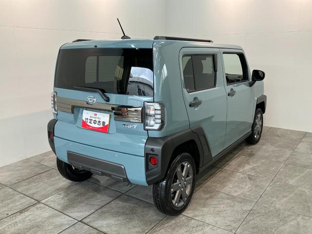 タフトGダーククロムベンチャー レーダークルコン 届出済未使用車衝突被害軽減ブレーキ コーナーセンサー バックカメラ(ナビ装着時用) 前席シートヒーター 電動パーキング スカイフィールトップ LED オートライト オートエアコン スマートキー エコアイドル(滋賀県)の中古車