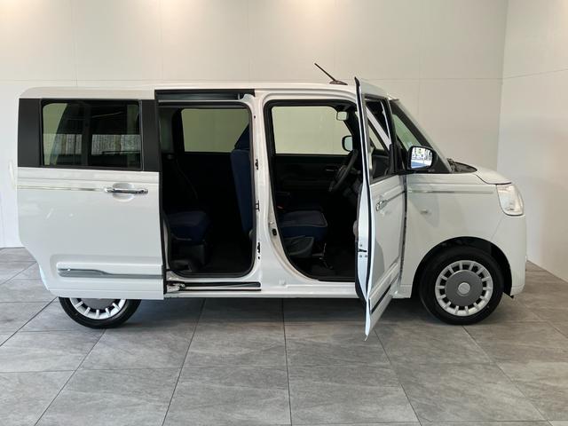 ムーヴキャンバスセオリーＧ　９型ディスプレイオーディオ　届出済未使用車衝突被害軽減ブレーキ　コーナーセンサー　９型ディスプレイオーディオ　フルセグ　Ｂｌｕｅｔｏｏｔｈ　ＵＳＢ　バックカメラ　両側電動スライドドア　前席シートヒーター　ＬＥＤ　ワイヤレス充電器　エコアイドル（滋賀県）の中古車
