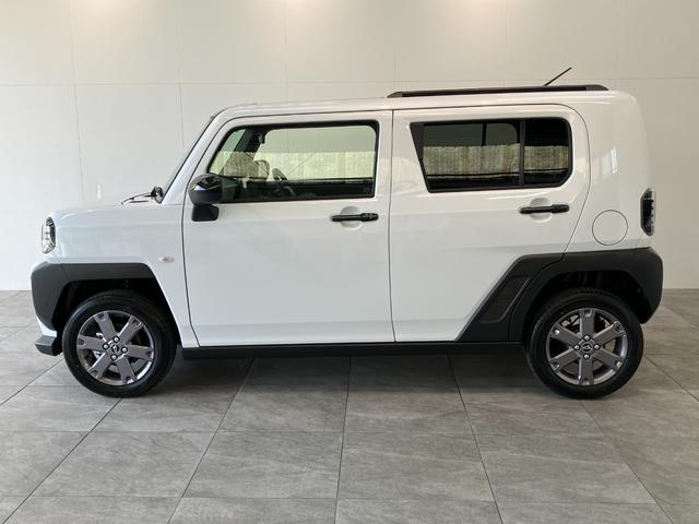 タフトＧターボ　ダーククロムベンチャー　９型Ｄ．Ａ　届出済未使用車衝突被害軽減ブレーキ　コーナーセンサー　ディスプレイオーディオ　フルセグ　Ｂｌｕｅｔｏｏｔｈ　ＵＳＢ　バックカメラ　前席シートヒーター　電動パーキング　ＬＥＤ　オートライト　クルコン　オートエアコン（滋賀県）の中古車