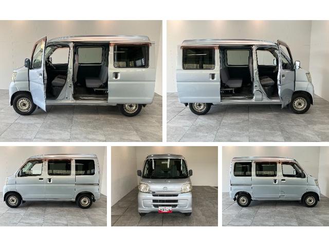 ハイゼットカーゴＤＸ　４ＷＤ　５ＭＴ　前席パワーウインドウ　車検整備付マニュアルエアコン　マニュアルレベリング　前席パワーウインドウ　両側スライドドア　ＡＭ／ＦＭラジオ　パートタイム４ＷＤ　５速マニュアルミッション車（滋賀県）の中古車