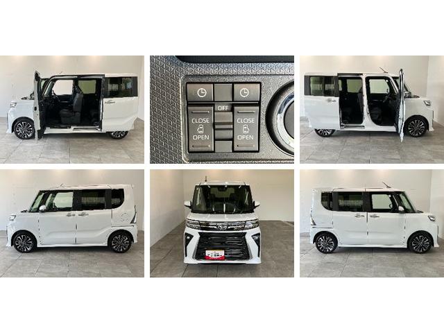 タントカスタムRSリミテッド ターボ クルコン 届出済未使用車衝突被害軽減ブレーキ コーナーセンサー ETC バックカメラ(ナビ装着時用) 両側電動スライドドア 前席シートヒーター LED オートエアコン スマートキー レーダークルーズコントロール エコアイドル(滋賀県)の中古車
