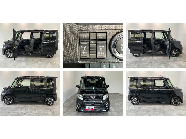 タントカスタムＲＳ　ターボ　９型ナビ　バックカメラ　前後ドラレコ衝突被害軽減ブレーキ　コーナーセンサー　９型フルセグナビ　Ｂｌｕｅｔｏｏｔｈ　ＤＶＤ再生　ＵＳＢ　バックカメラ　前後ドラレコ　ＥＴＣ　両側電動スライドドア　ＬＥＤ　スマートキー　タイヤ４本新品交換済（滋賀県）の中古車