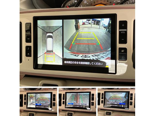 ムーヴキャンバスGメイクアップVS SA3 8型ナビ パノラマカメラ衝突被害軽減ブレーキ 8型フルセグナビ DVD再生 Bluetooth USB パノラマカメラ 前後ドラレコ ETC 両側電動スライドドア LED オートエアコン シートヒーター エコアイドル(滋賀県)の中古車