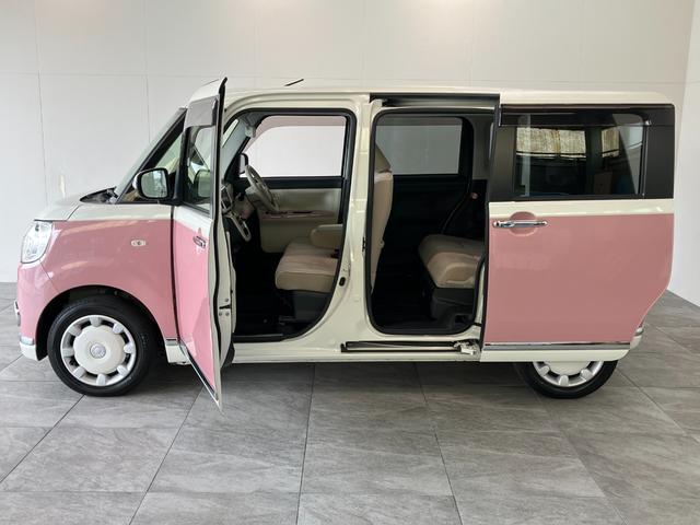 ムーヴキャンバスGメイクアップVS SA3 8型ナビ パノラマカメラ衝突被害軽減ブレーキ 8型フルセグナビ DVD再生 Bluetooth USB パノラマカメラ 前後ドラレコ ETC 両側電動スライドドア LED オートエアコン シートヒーター エコアイドル(滋賀県)の中古車