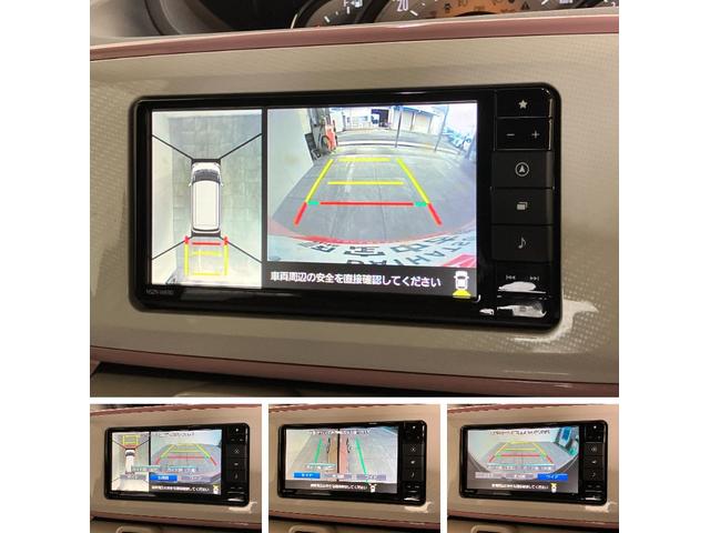ムーヴキャンバスGメイクアップリミテッドSA3 4WD ナビ パノラマカメラ衝突被害軽減ブレーキ フルセグナビ DVD再生 Bluetooth USB パノラマカメラ ドラレコ 両側電動スライドドア LED オートライト オートエアコン エコアイドル フルタイム4WD(滋賀県)の中古車