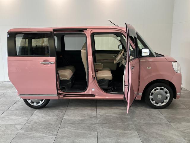 ムーヴキャンバスGメイクアップリミテッドSA3 4WD ナビ パノラマカメラ衝突被害軽減ブレーキ フルセグナビ DVD再生 Bluetooth USB パノラマカメラ ドラレコ 両側電動スライドドア LED オートライト オートエアコン エコアイドル フルタイム4WD(滋賀県)の中古車