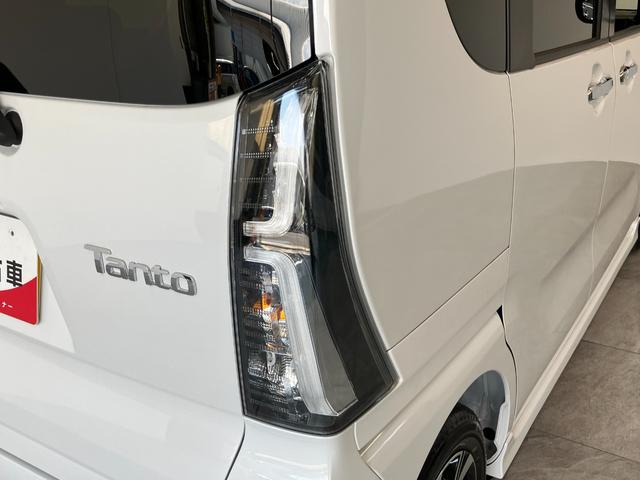 タントカスタムＸリミテッド　レーダークルコン　届出済未使用車衝突被害軽減ブレーキ　コーナーセンサー　バックカメラ（ナビ装着時用）　両側電動スライドドア　前席シートヒーター　電動パーキングブレーキ　ＬＥＤ　オートライト　オートエアコン　クルコン　スマートキー（滋賀県）の中古車