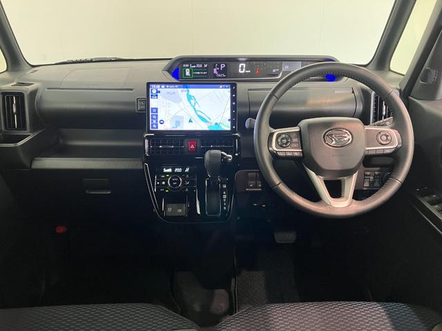 タントカスタムRS ターボ 10型ナビ Pカメラ 前後ドラレコ衝突被害軽減ブレーキ コーナーセンサー 10型フルセグナビ Bluetooth DVD再生 USB パノラマカメラ 前後ドラレコ 両側電動スライドドア 前席シートヒーター レーダークルーズコントロール(滋賀県)の中古車