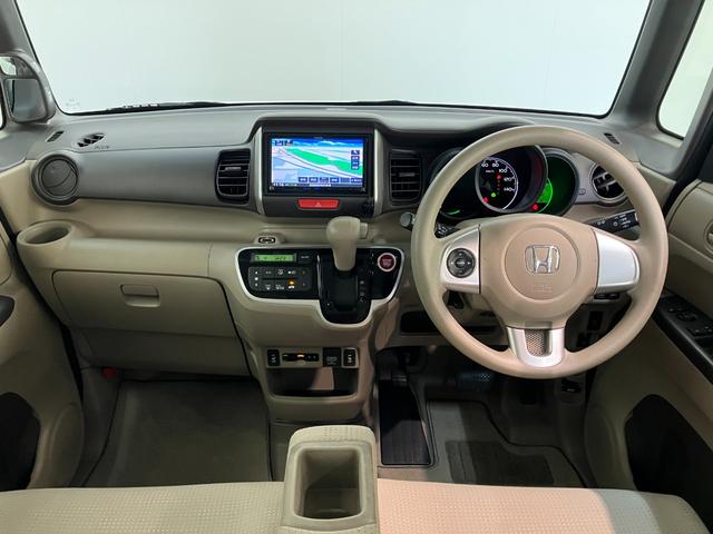 Ｎ−ＢＯＸＧ　ＳＳパッケージ　フルセグナビ　バックカメラ　車検整備付衝突被害軽減ブレーキ　フルセグナビ　ＤＶＤ再生　Ｂｌｕｅｔｏｏｔｈ　ＵＳＢ　バックカメラ　ＥＴＣ　両側電動スライドドア　ＨＩＤ　オートライト　オートエアコン　前席シートヒーター　スマートキー（滋賀県）の中古車