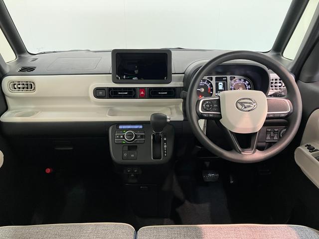 ムーヴキャンバスストライプスＧ　両側電動スライドドア　届出済未使用車衝突被害軽減ブレーキ　コーナーセンサー　バックカメラ（ナビ装着時用）　両側電動スライドドア　前席シートヒーター　電動パーキングブレーキ　ＬＥＤ　オートライト　オートエアコン　スマートキー　エコアイドル（滋賀県）の中古車