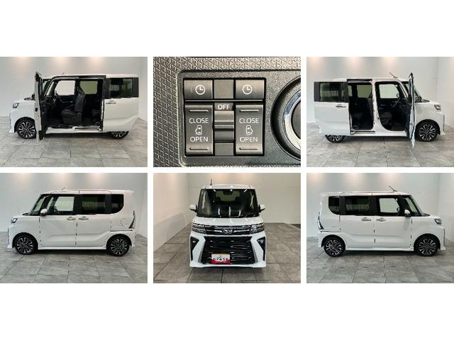 タントカスタムＲＳリミテッド　ターボ　両側パワスラ　届出済未使用車衝突被害軽減ブレーキ　コーナーセンサー　バックカメラ（ナビ装着時用）　両側電動スライドドア　前席シートヒーター　レーダークルーズ　ＬＥＤ　オートライト　オートエアコン　スマートキー　エコアイドル（滋賀県）の中古車