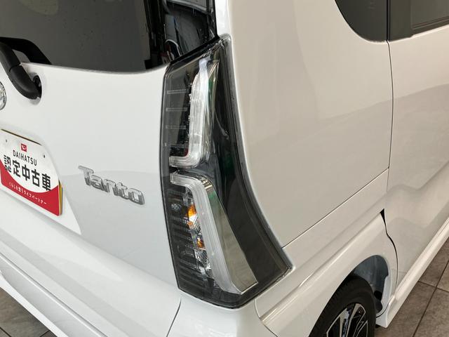 タントカスタムＲＳリミテッド　ターボ　両側パワスラ　届出済未使用車衝突被害軽減ブレーキ　コーナーセンサー　バックカメラ（ナビ装着時用）　両側電動スライドドア　前席シートヒーター　レーダークルーズ　ＬＥＤ　オートライト　オートエアコン　スマートキー　エコアイドル（滋賀県）の中古車