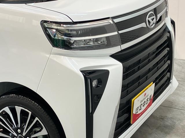 タントカスタムＲＳリミテッド　ターボ　両側パワスラ　届出済未使用車衝突被害軽減ブレーキ　コーナーセンサー　バックカメラ（ナビ装着時用）　両側電動スライドドア　前席シートヒーター　レーダークルーズ　ＬＥＤ　オートライト　オートエアコン　スマートキー　エコアイドル（滋賀県）の中古車