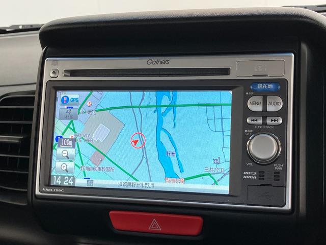 Ｎ−ＢＯＸカスタムＧ　ナビ　ＥＴＣ　ＨＩＤ　スマートキー　両側スライドドアナビ　ＵＳＢ　ＥＴＣ　ＨＩＤヘッドライト　オートライト　電動格納式ミラー　スマートキー　エコアイドル　両側スライドドア（滋賀県）の中古車