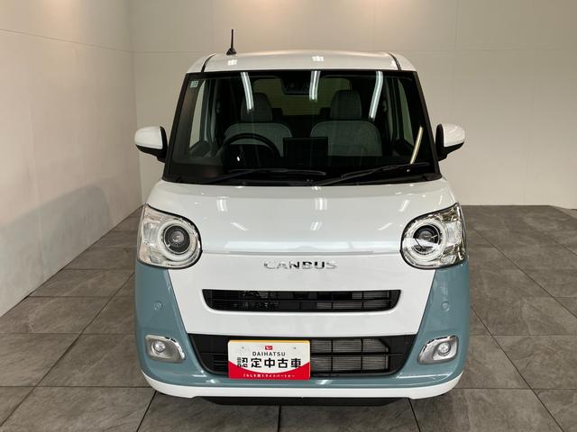 ムーヴキャンバスストライプスＧターボ　９型ディスプレイオーディオ　クルコン衝突被害軽減ブレーキ　コーナーセンサー　９型ディスプレイオーディオ　フルセグ　Ｂｌｕｅｔｏｏｔｈ　ＵＳＢ　バックカメラ　両側電動スライドドア　シートヒーター　ＬＥＤ　ワイヤレス充電器　レーダークルーズ（滋賀県）の中古車