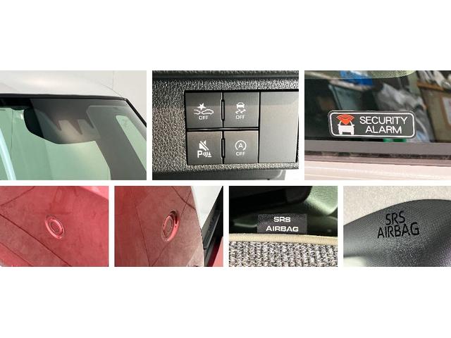 ムーヴキャンバスストライプスＧ　コーナーセンサー　両側パワスラ　スマートキー衝突被害軽減ブレーキ　コーナーセンサー　バックカメラ（ナビ装着時用）　両側電動スライドドア　前席シートヒーター　電動パーキングブレーキ　ＬＥＤ　オートライト　オートエアコン　スマートキー　エコアイドル（滋賀県）の中古車