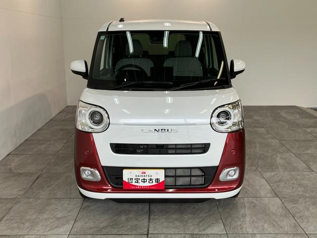 ムーヴキャンバスストライプスＧ　コーナーセンサー　両側パワスラ　スマートキー衝突被害軽減ブレーキ　コーナーセンサー　バックカメラ（ナビ装着時用）　両側電動スライドドア　前席シートヒーター　電動パーキングブレーキ　ＬＥＤ　オートライト　オートエアコン　スマートキー　エコアイドル（滋賀県）の中古車