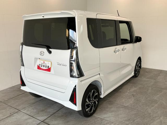 タントカスタムXリミテッド レーダークルーズ 届出済未使用車衝突被害軽減ブレーキ コーナーセンサー バックカメラ(ナビ装着時用) 両側電動スライドドア 前席シートヒーター 電動パーキングブレーキ LED オートライト オートエアコン レーダークルーズ(滋賀県)の中古車