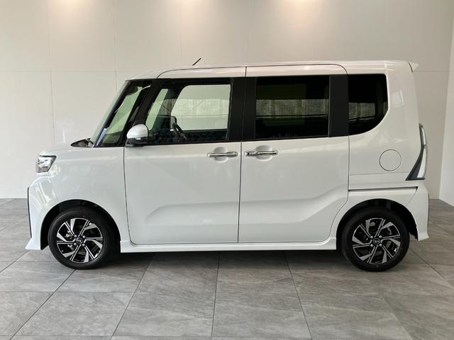 タントカスタムXリミテッド レーダークルーズ 届出済未使用車衝突被害軽減ブレーキ コーナーセンサー バックカメラ(ナビ装着時用) 両側電動スライドドア 前席シートヒーター 電動パーキングブレーキ LED オートライト オートエアコン レーダークルーズ(滋賀県)の中古車