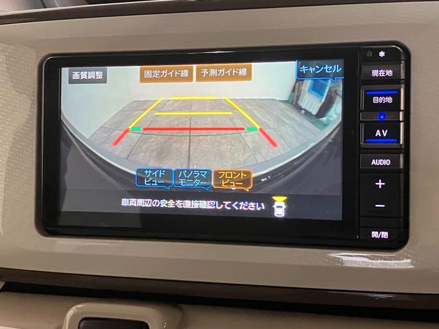 ムーヴキャンバスＧメイクアップＶＳ　ＳＡ３　フルセグナビ　パノラマカメラ衝突被害軽減ブレーキ　フルセグナビ　ＤＶＤ　Ｂｌｕｅｔｏｏｔｈ　ＵＳＢ　パノラマカメラ　前後ドラレコ　ＥＴＣ　両側パワスラ　シートヒーター　ＬＥＤ　スマートキー　エコアイドル　タイヤ４本新品交換済（滋賀県）の中古車