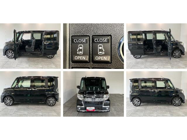 タントカスタムRSトップエディションSA2 ターボ ナビ Bカメラ衝突被害軽減ブレーキ フルセグナビ Bluetooth DVD再生 USB バックカメラ フリップダウンモニター 両側電動スライドドア LED オートライト オートエアコン スマートキー ターボ(滋賀県)の中古車