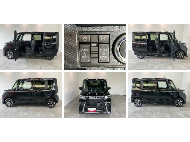タントカスタムＸ　ＩＤＬＥレス　Ｂ／Ｔ・ＵＳＢチューナー衝突被害軽減ブレーキ　コーナーセンサー　Ｂｌｕｅｔｏｏｔｈ／ＵＳＢチューナー　バックカメラ（ナビ装着時用）　両側電動スライドドア　電動パーキングブレーキ　オートライト　オートエアコン　ＩＤＬＥレス（滋賀県）の中古車