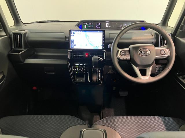 タントカスタムRS ターボ 10型ナビ パノラマカメラ クルコン衝突被害軽減ブレーキ コーナーセンサー 10型フルセグナビ Bluetooth DVD再生 USB パノラマカメラ 前後ドラレコ 両側電動スライドドア 前席シートヒーター レーダークルーズ ターボ(滋賀県)の中古車
