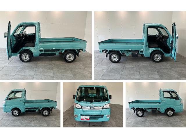ハイゼットトラックエクストラＳＡIIIｔ　４ＷＤ　５ＭＴ　キーレス　車検整備付衝突被害軽減ブレーキ　４ＷＤ　Ｈｉ−Ｌｏ切り替え　デフロック　４枚リーフスプリング　ＣＤステレオ　キーレスエントリー　パワーウインドウ　荷台作業灯　マニュアルレベリング　５速マニュアルミッション車（滋賀県）の中古車