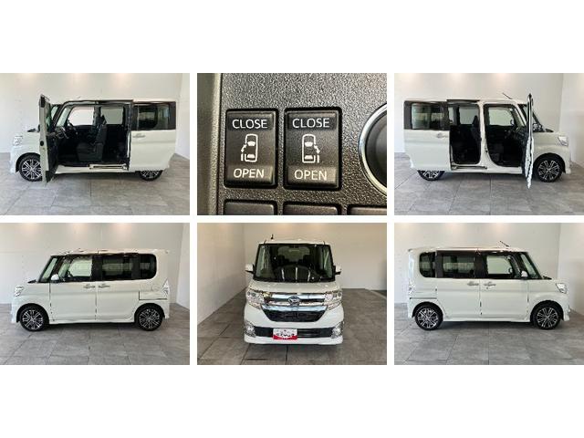 タントカスタムＲＳ　ＳＡ　ターボ　ワンセグナビ　Ｂカメラ　ＬＥＤ衝突被害軽減ブレーキ　ワンセグナビ　バックカメラ　両側電動スライドドア　ＬＥＤヘッドライト　オートライト　オートエアコン　スマートキー　電動格納式ミラー　エコアイドル　ターボ　タイヤ４本新品交換済み（滋賀県）の中古車