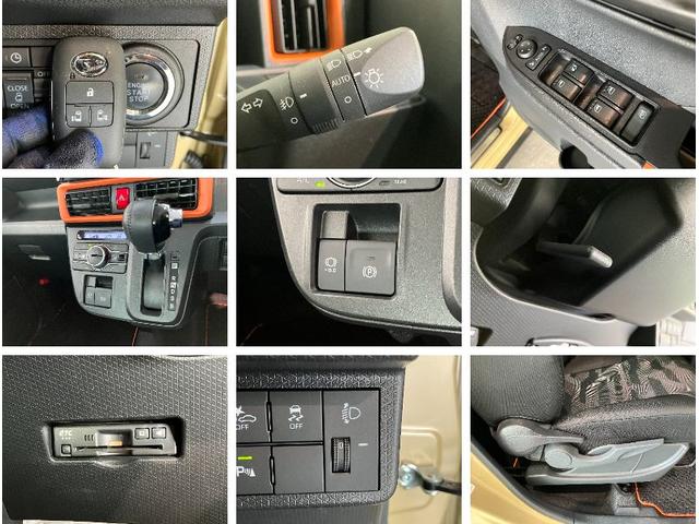 タントファンクロスターボ IDLEレス 4WD 9D.A Bカメラ衝突被害軽減ブレーキ コーナーセンサー 9型ディスプレイオーディオ Bluetooth USB バックカメラ 前後ドラレコ 両側パワスラ シートヒーター LED レーダークルーズ タイヤ4本新品交換済(滋賀県)の中古車