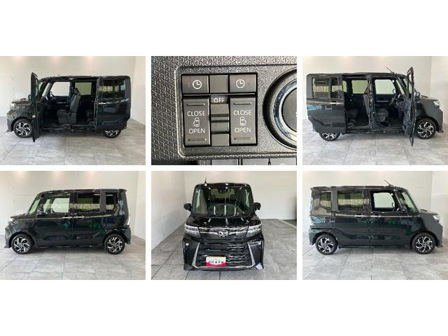 タントカスタムＸリミテッド　１０型ナビ　ドラレコ　届出済未使用車衝突被害軽減ブレーキ　コーナーセンサー　１０型フルセグナビ　Ｂｌｕｅｔｏｏｔｈ　ＤＶＤ再生　ＵＳＢ　パノラマカメラ　前後ドラレコ　両側電動スライドドア　前席シートヒーター　ＬＥＤ　レーダークルーズ（滋賀県）の中古車
