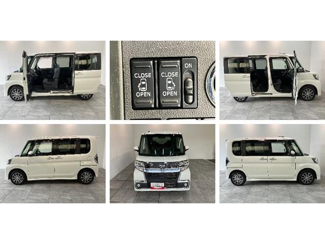 タントカスタムＸトップエディションＶＳ　ＳＡ３　ナビ　Ｐカメラ衝突被害軽減ブレーキ　フルセグナビ　Ｂｌｕｅｔｏｏｔｈ　ＤＶＤ　ＵＳＢ　パノラマカメラ　両側電動スライドドア　シートヒーター　ＬＥＤ　オートライト　スマートキー　エコアイドル　タイヤ４本新品交換済（滋賀県）の中古車